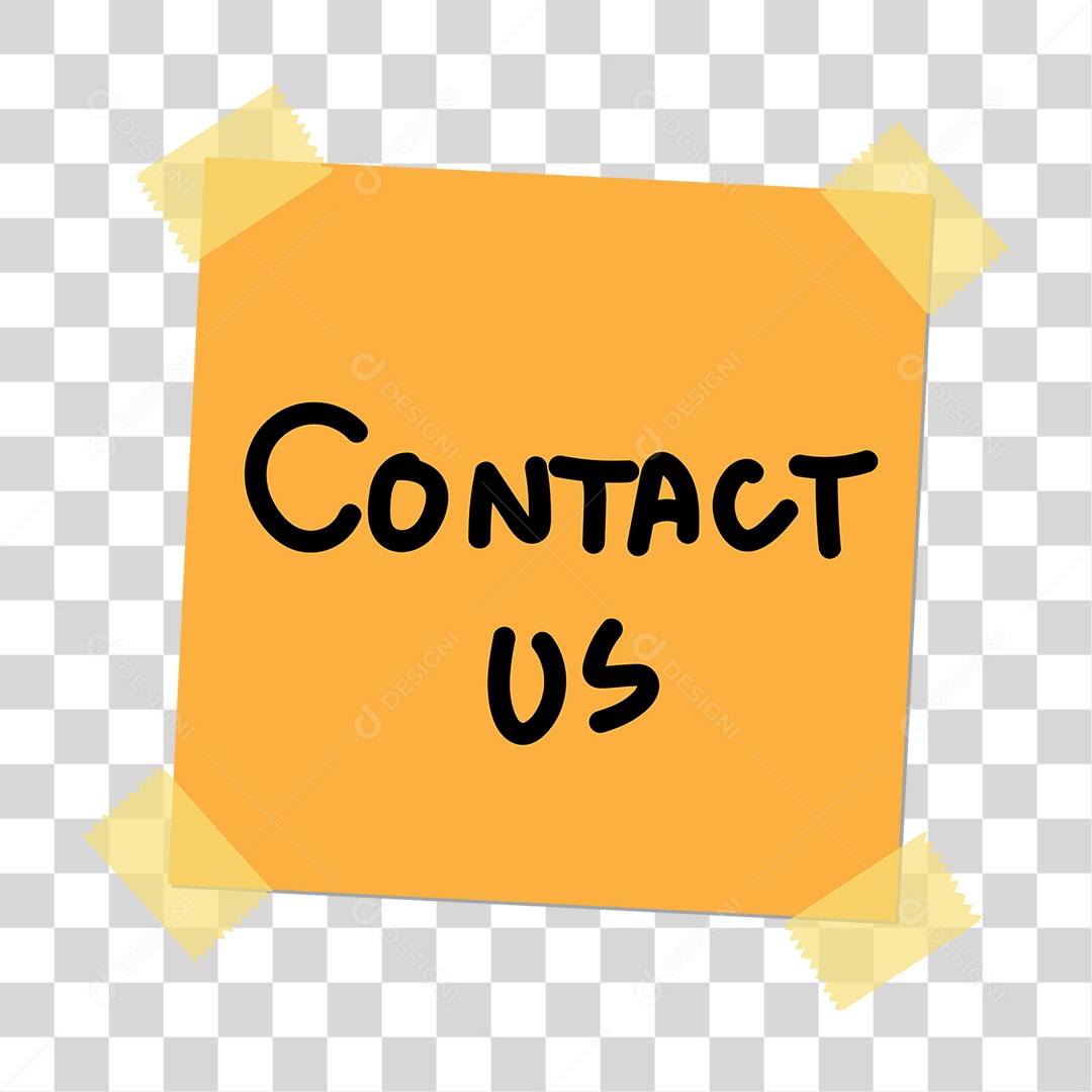 Objeto 3D Papel com Texto Alaranjado para Composição PNG Transparente