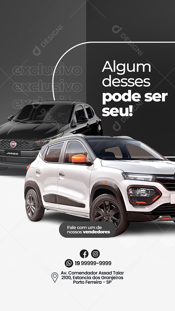 Story Algum desses pode ser Seu Concessionária Social Media PSD Editável