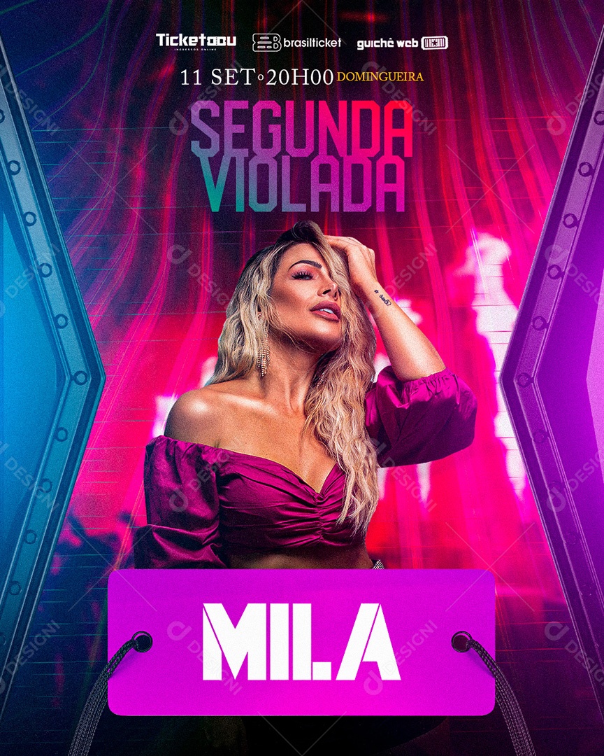 Flyer Show Milla Social Media PSD Editável