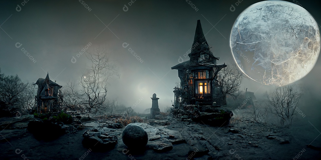 Cenário de Halloween