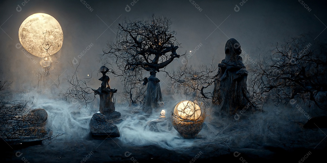 Cenário de Halloween