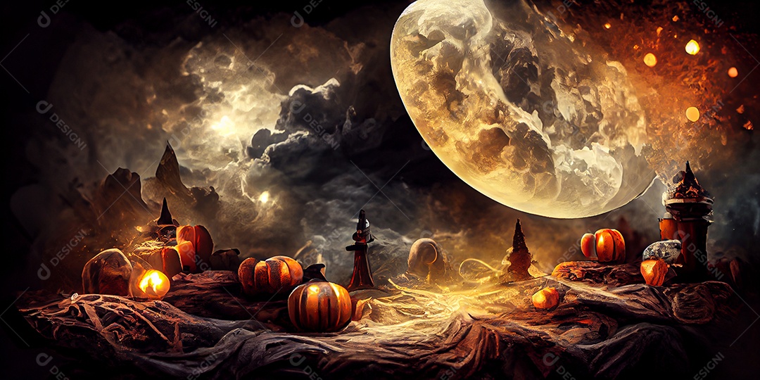 Cenário de Halloween