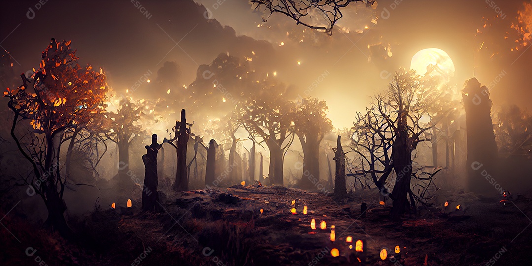 Cenário de Halloween