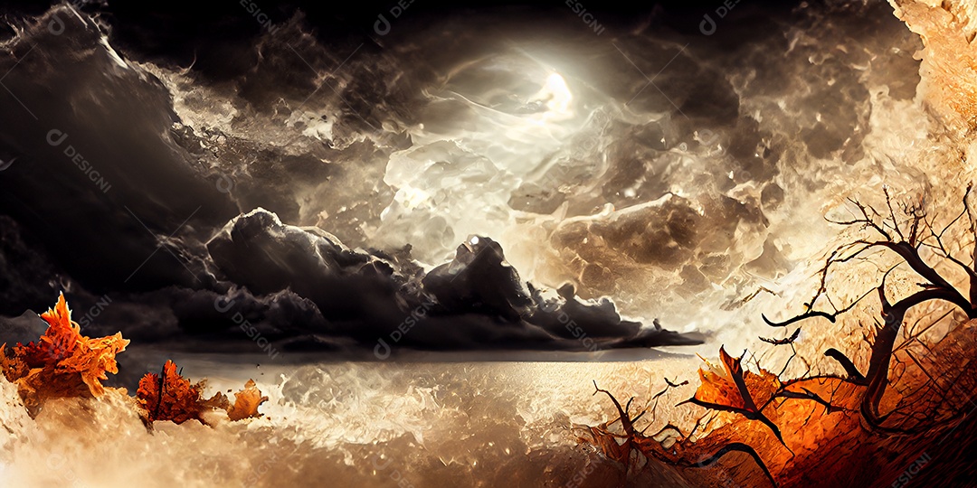 Cenário de Halloween