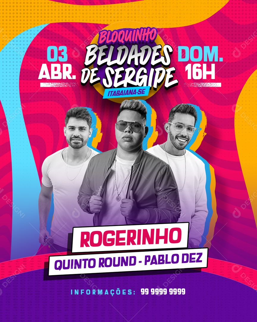 Social Media Bloquinho Beldades de Sergipe Itabaiana PSD Editável