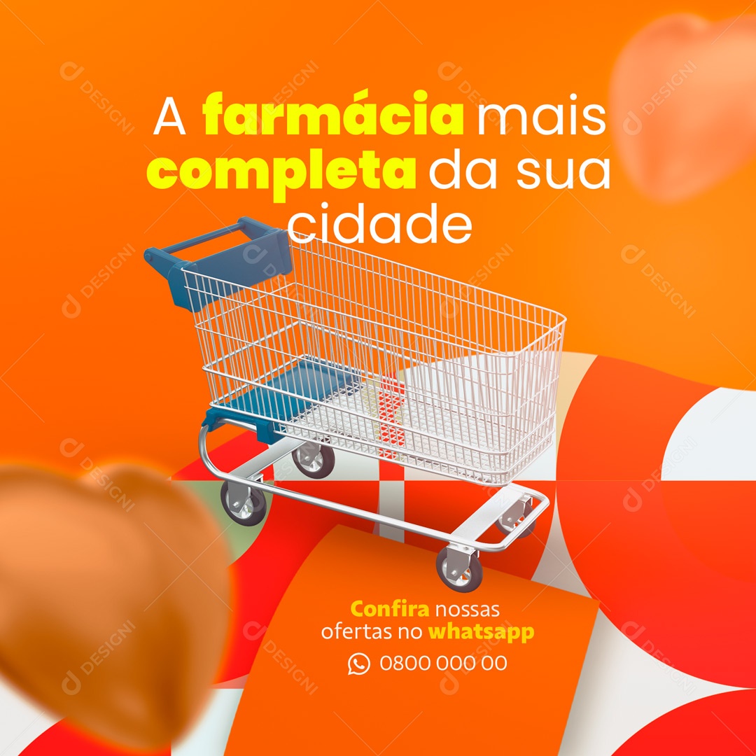 Social Media Farmácia Drogaria PSD Editável