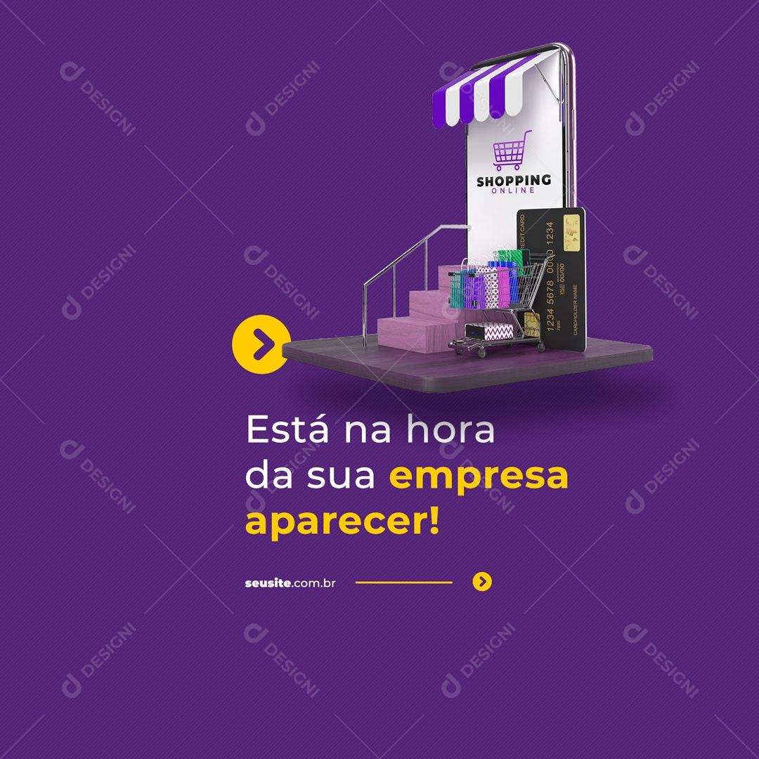 Social Media Marketing Digital Está na Hora de Sua Empresa Aparecer! PSD Editável