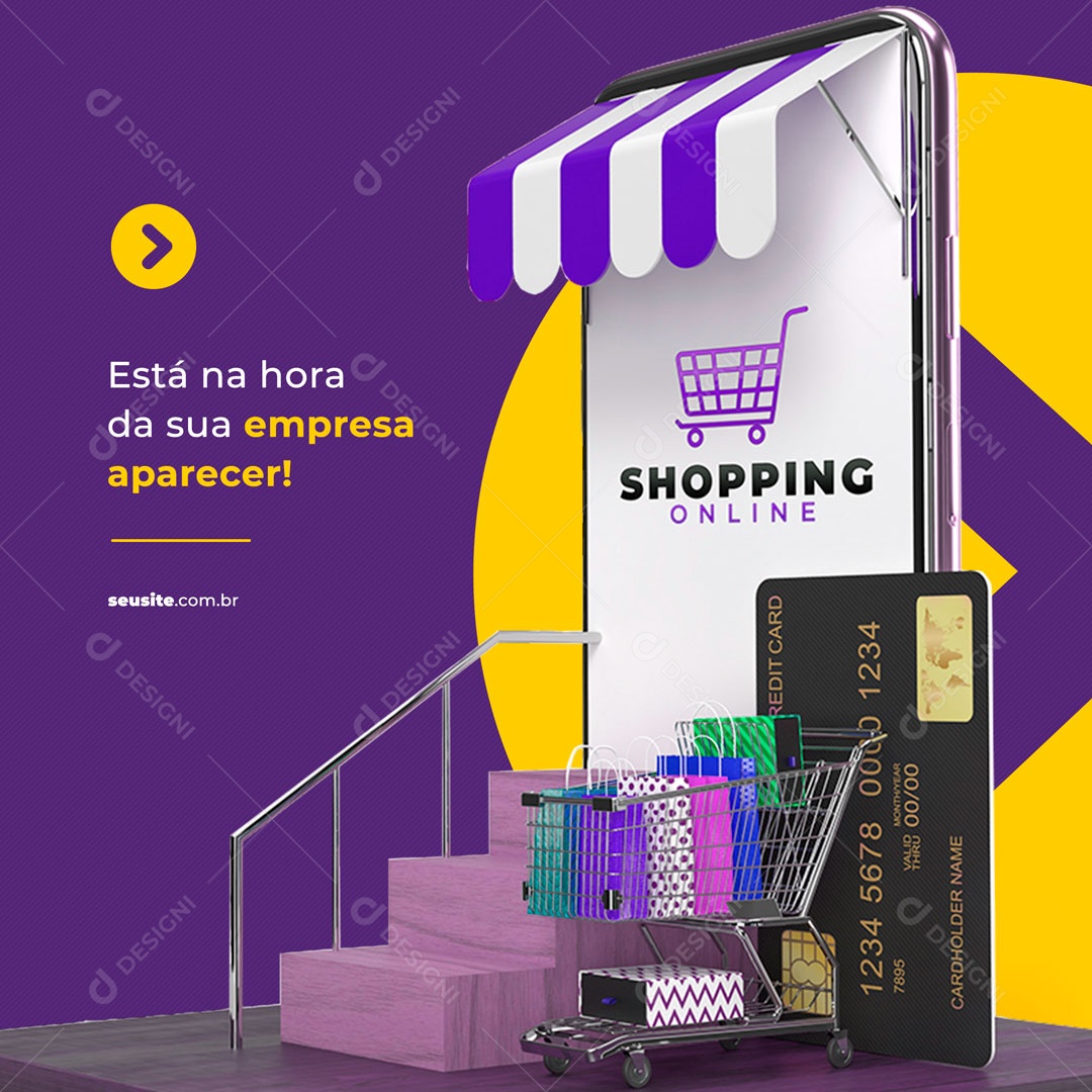 Social Media Marketing Digital Está na Hora de Sua Empresa Aparecer! PSD Editável