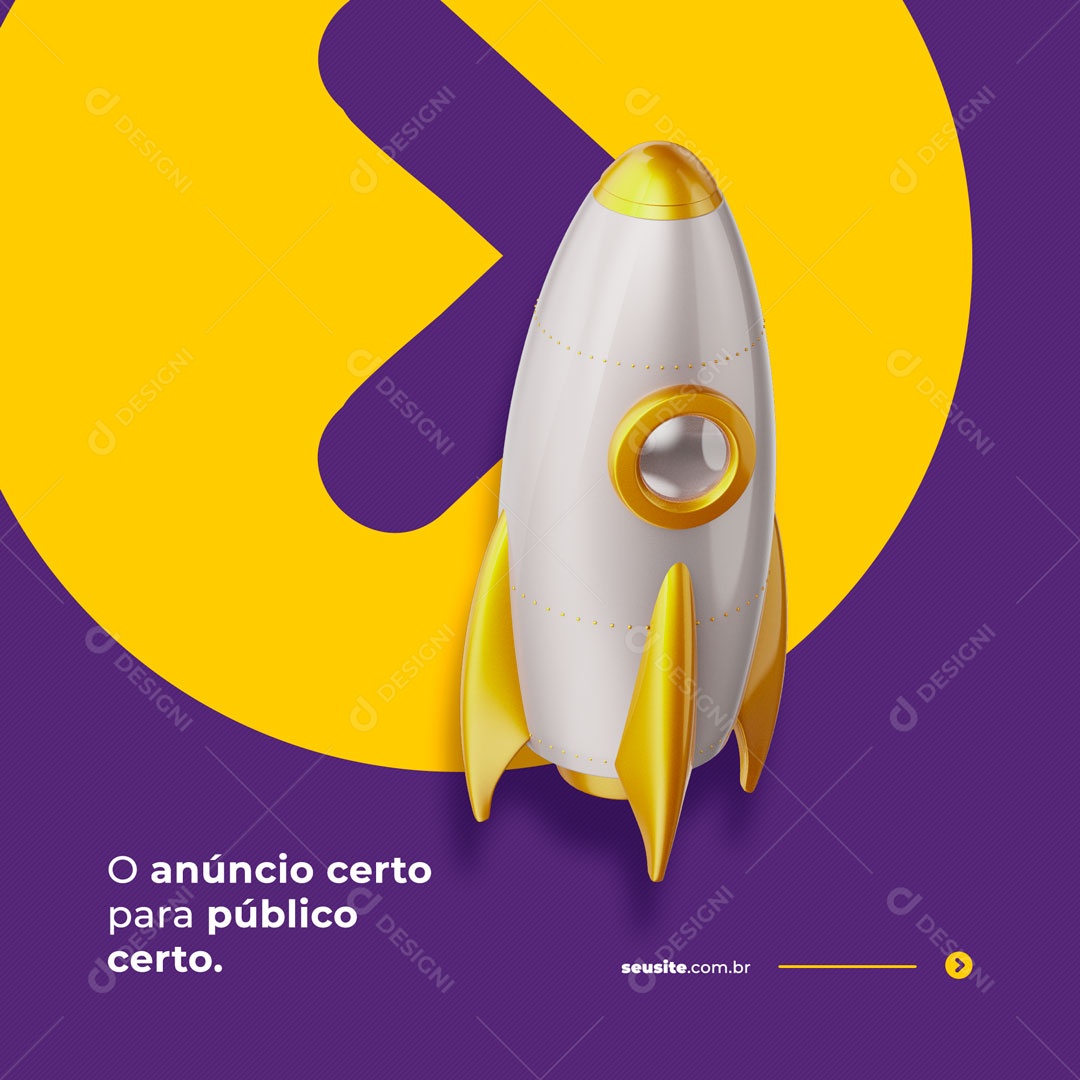 Post Marketing Digital Seu Conteúdo Chama Atenção? Social Media PSD Editável