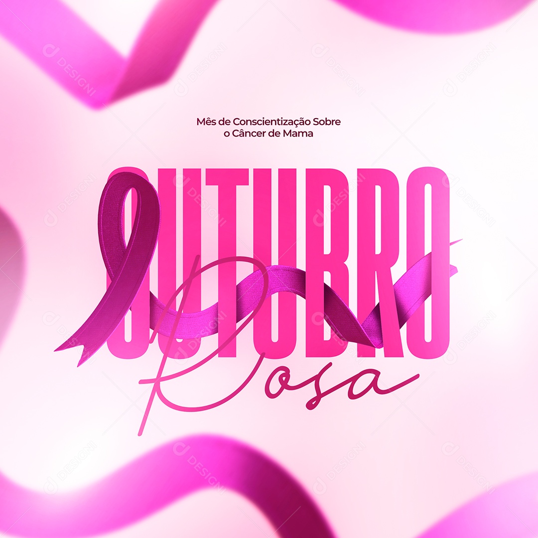 Mês de Conscientização sobre o Câncer de Mama Outubro Rosa Social Media PSD Editável