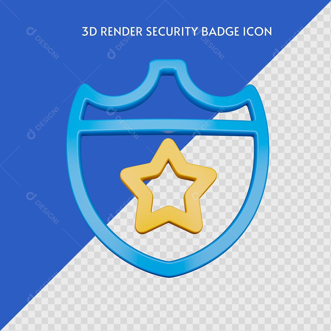 Escudo de Azul Verde Elemento para Composição PSD