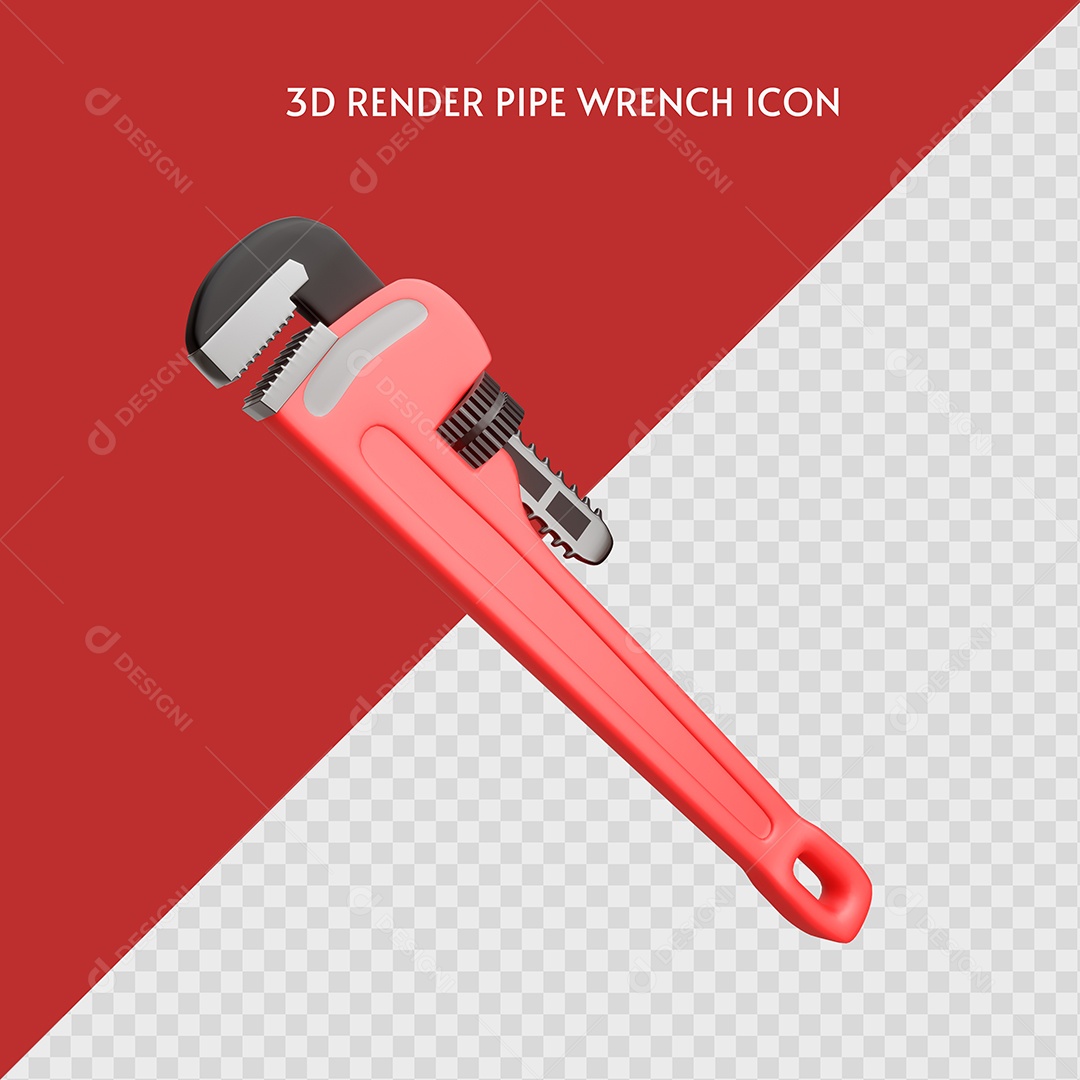 Chave Grifo Ilustração 3D para Composição PSD