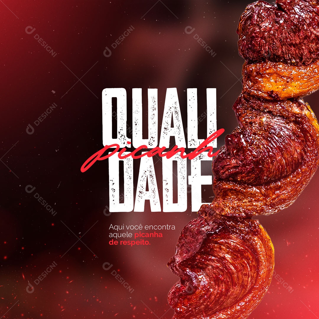 Social Media Churrascaria e Restaurante Espeto de Picanha PSD Editável