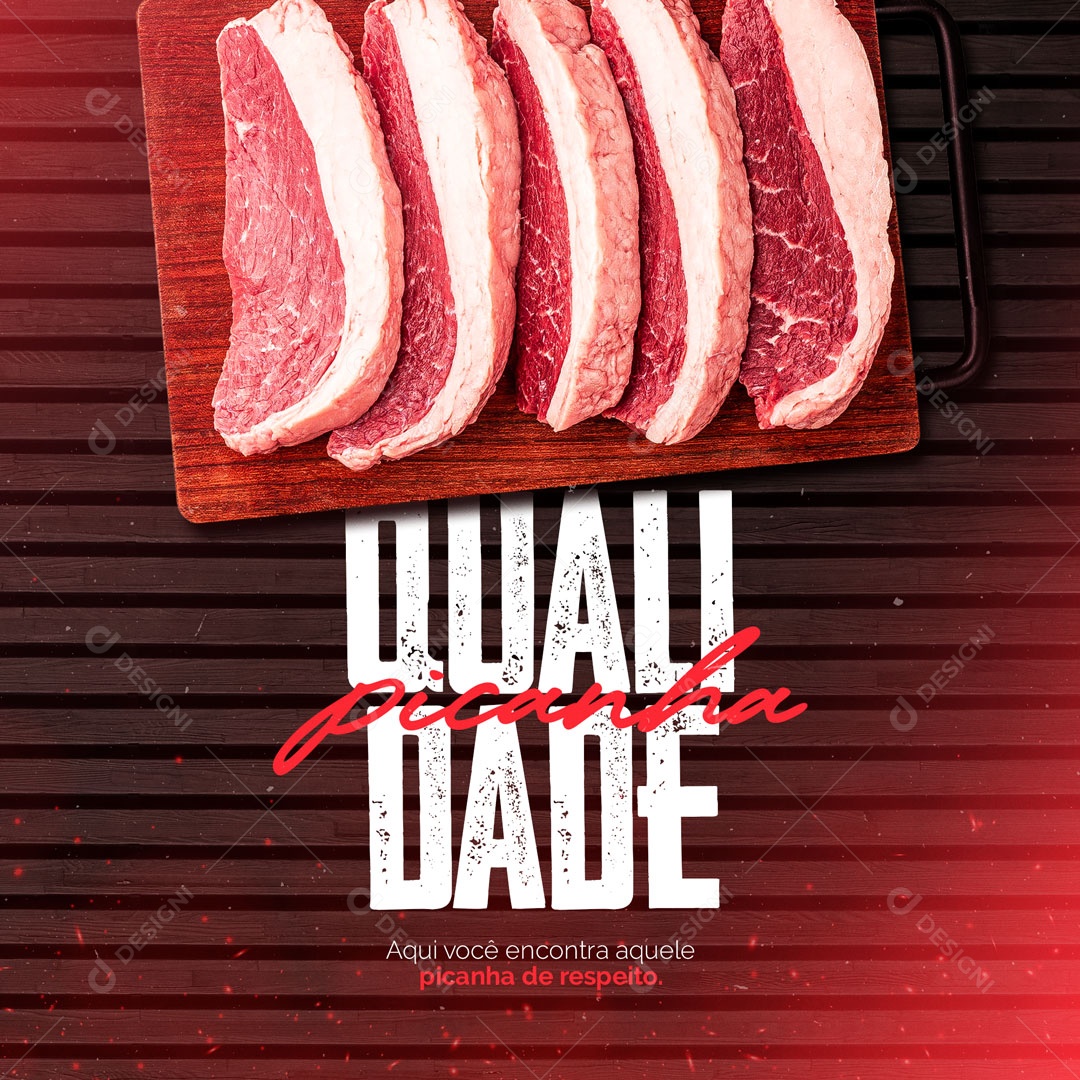Social Media Picanha de Qualidade PSD Editável
