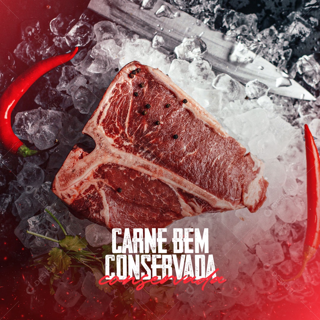 Social Media Carne Bem Conservada PSD Editável