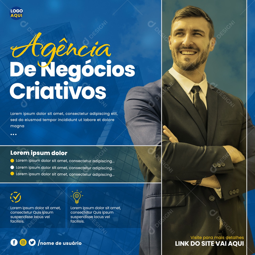 Agencia De Negócios Criativos Empresas Social Media PSD Editável