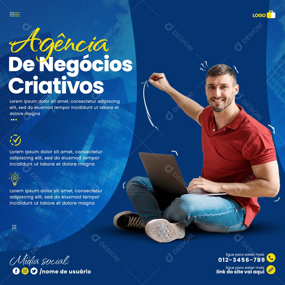 Agencia De Negócios Criativos Empresas Social Media PSD Editável