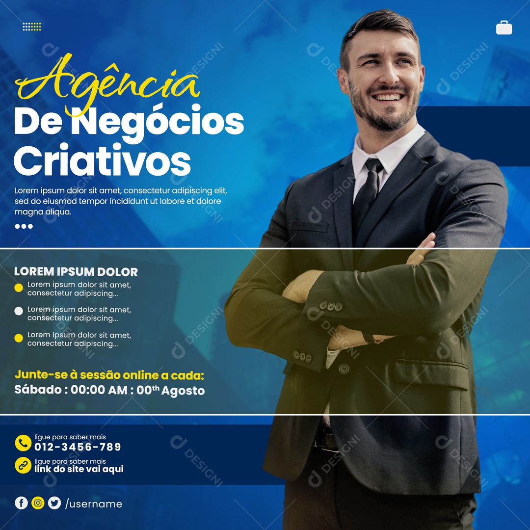 Agencia De Negócios Criativos Empresas Social Media PSD Editável
