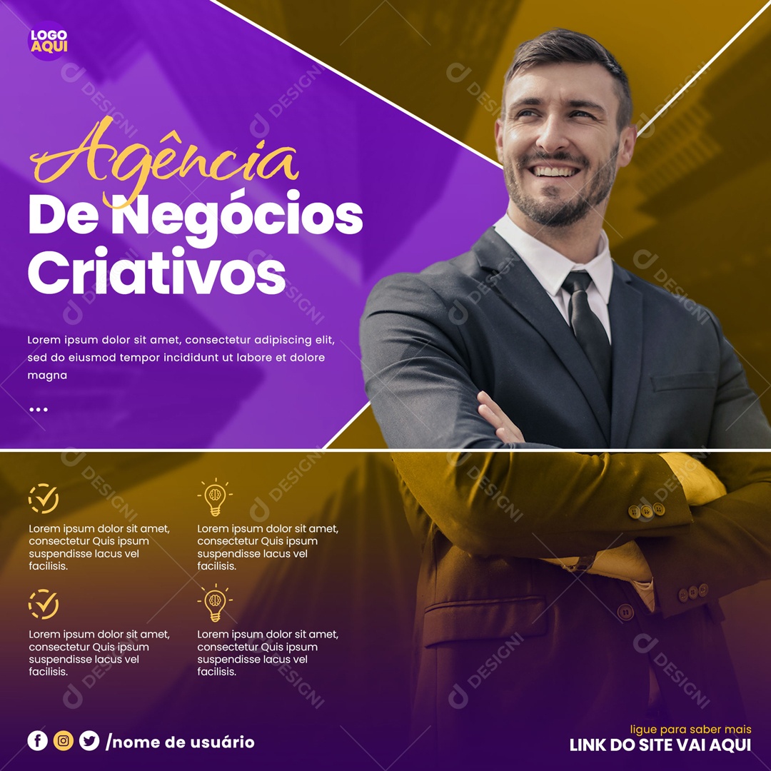 Agencia De Negócios Criativos Empresas Social Media PSD Editável