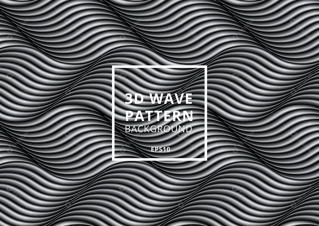 Ondas pretas e brancas padrão abstrato fundo e textura de linhas curvas