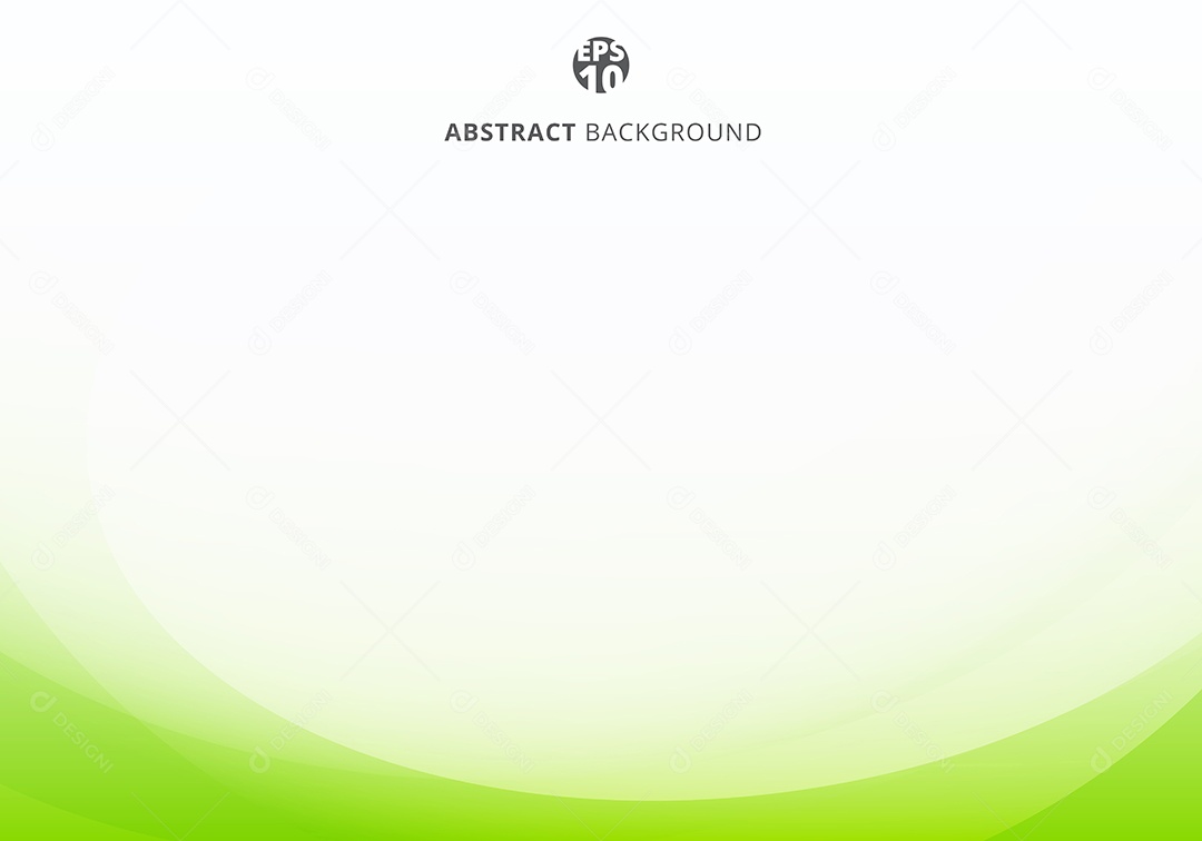 Modelo de luz abstrato elegante cal verde curva sobre fundo branco