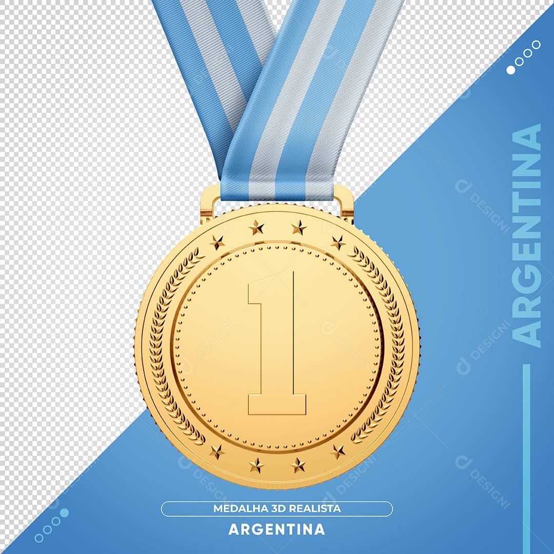Medalha de Ouro 3D da Argentina PSD