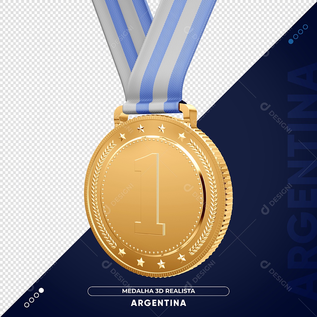 Medalha de Ouro 3D da Argentina PSD