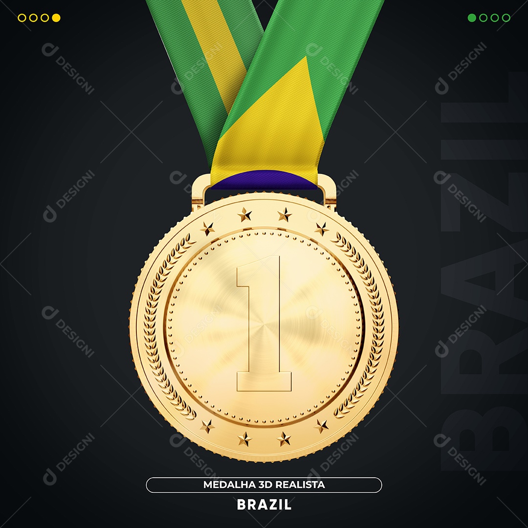 Medalha de Ouro 3D do Brasil PSD