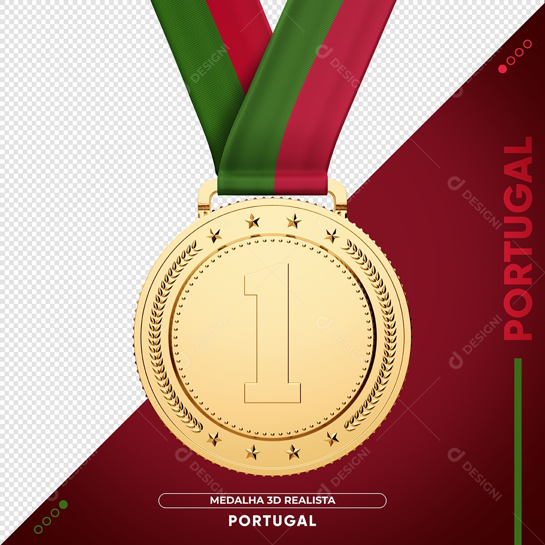 Medalha de Ouro 3D do Portugal PSD