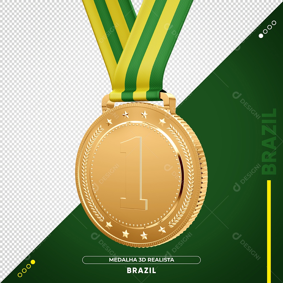Medalha de Ouro 3D do Brasil PSD