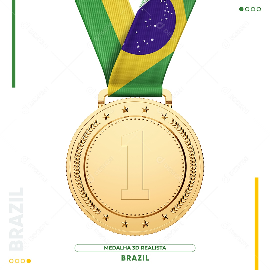 Medalha de Ouro 3D do Brasil PSD