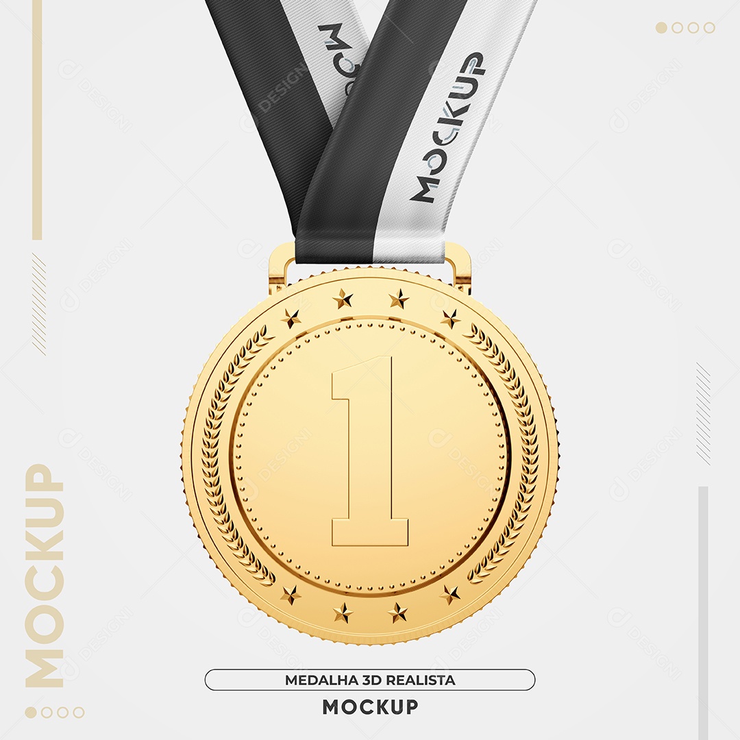 Medalha de Ouro Mockup