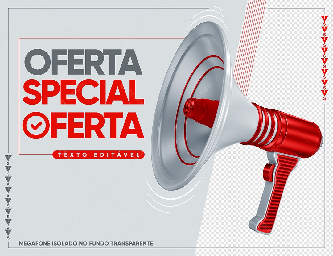Megafone Vermelho Isolado Em Fundo Transparente PSD