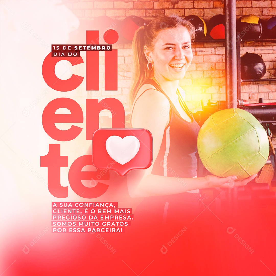 A Sua Confiança Cliente é o bem mais Precioso Dia Do Cliente Social Media PSD Editável