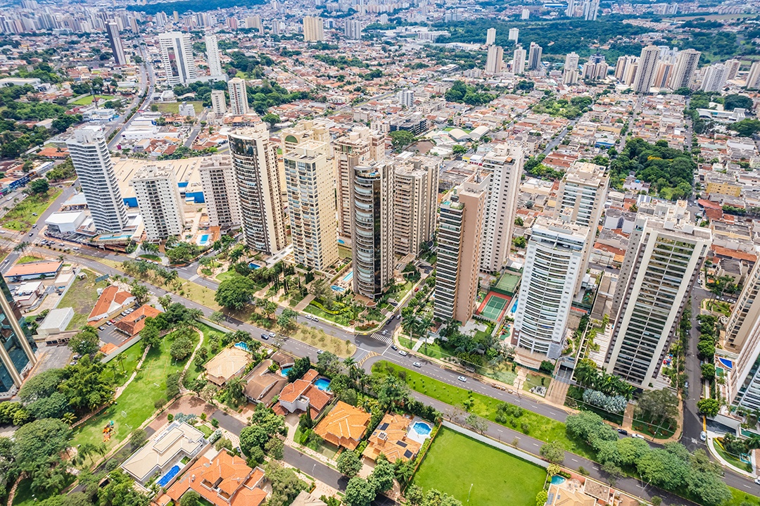 Linda vista topo cidade Ribeirão Preto, São Paulo / Brasil