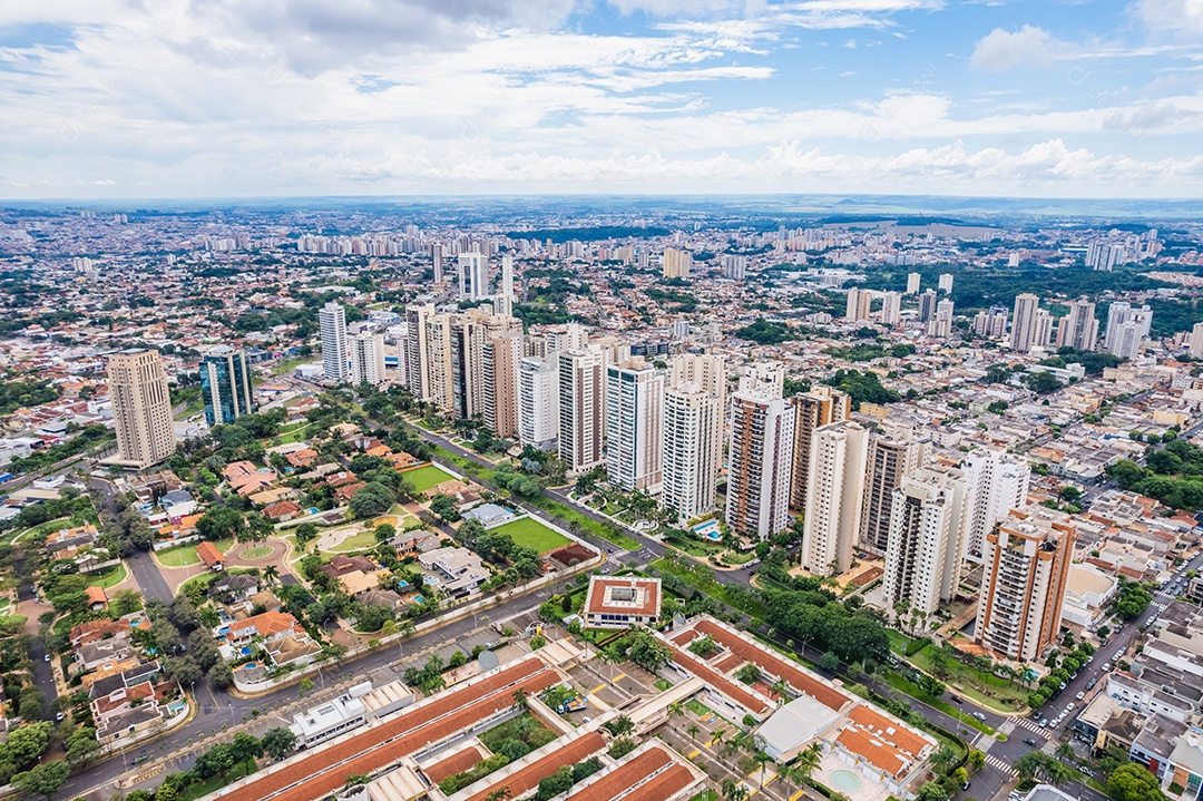 Linda vista topo cidade Ribeirão Preto, São Paulo / Brasil
