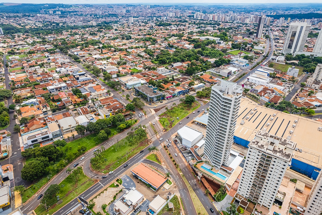 Linda vista topo cidade Ribeirão Preto, São Paulo / Brasil