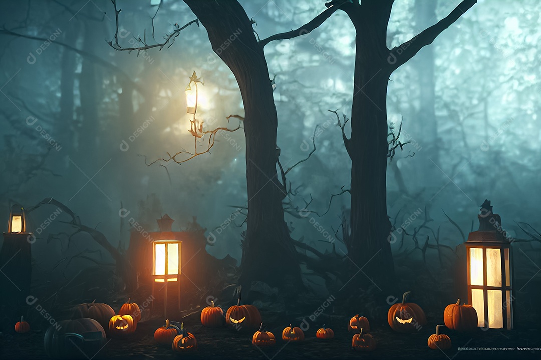 Cenário de Halloween