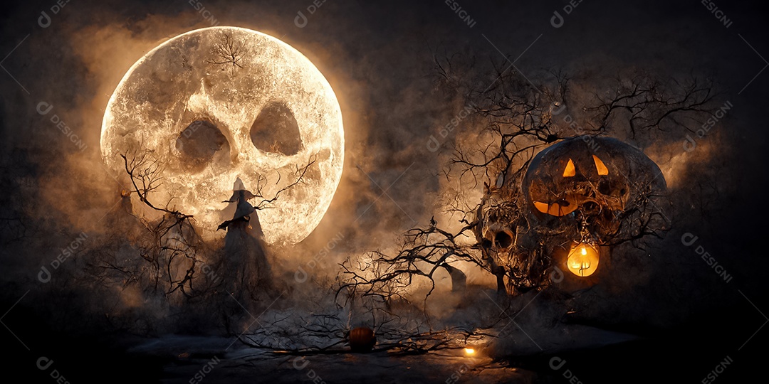 Cenário de Halloween