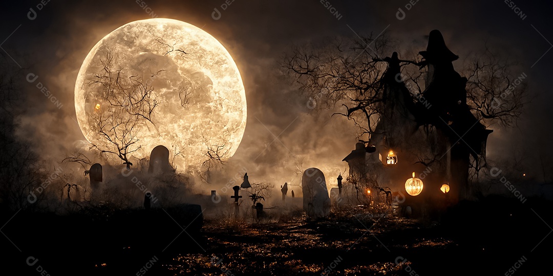 Cenário de Halloween