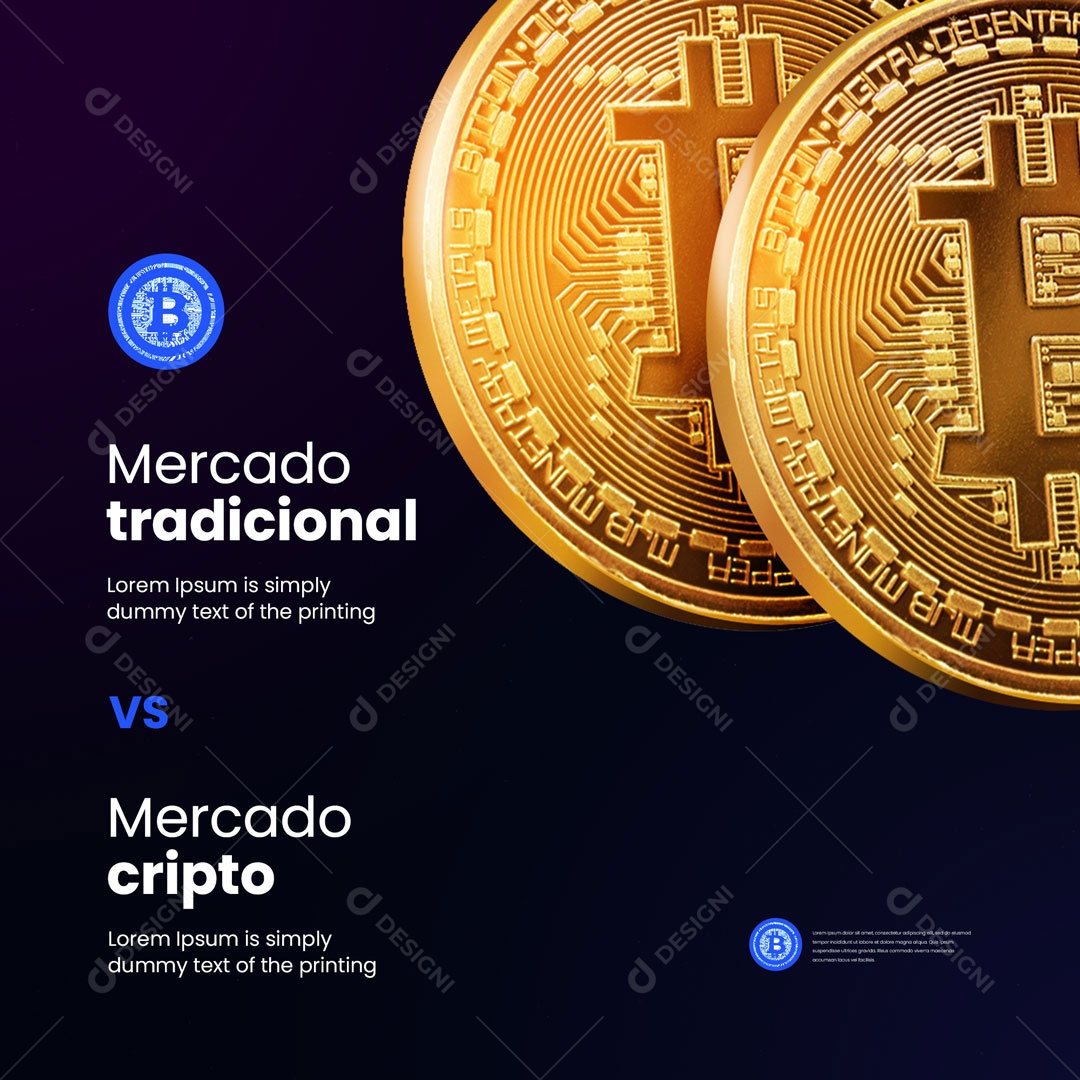 Social Media Mercado Financeiro PSD Editável