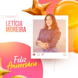 Social Media Feliz Aniversário Vereadora Parabéns PSD Editável