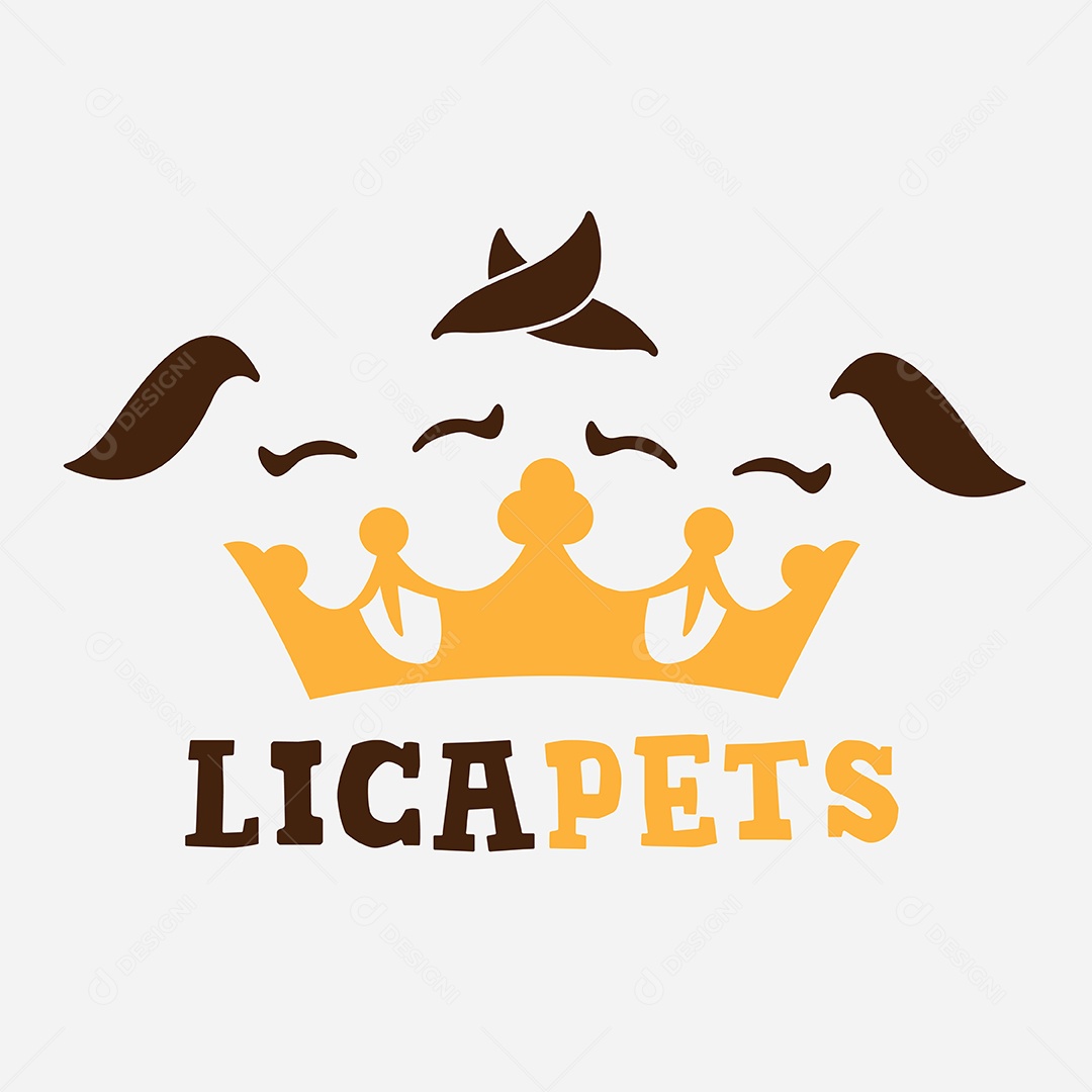 Logo Pet Shop Liga Pets AI Editável