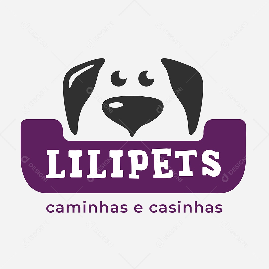 Logo Pet Shop Lili Pets AI Editável