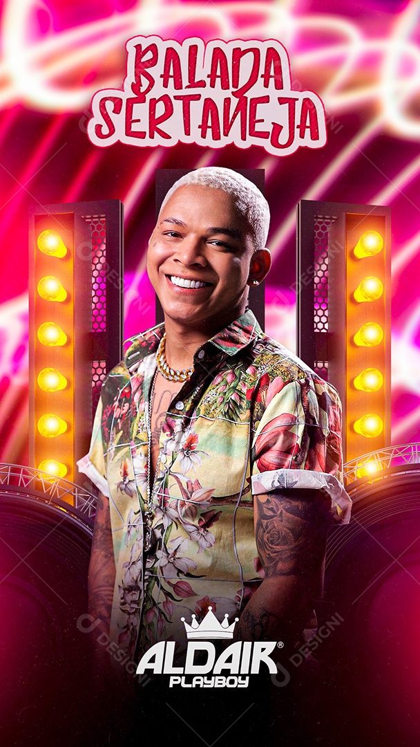 Flyer Show Aldair Palyboy Story Social Media PSD Editável