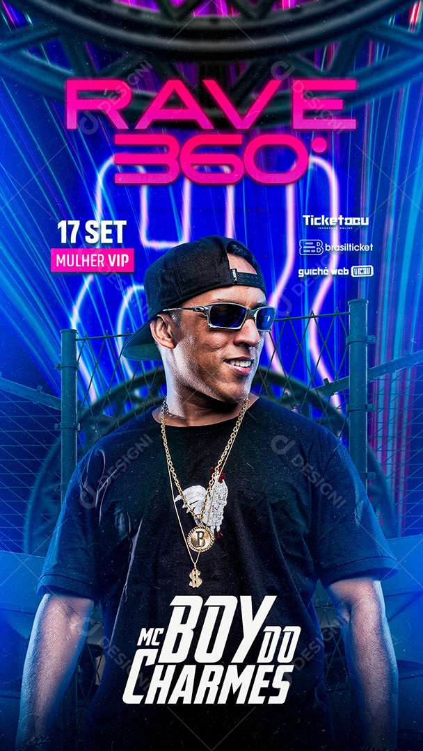 Flyer Show MC Boy do Charmes Story Social Media PSD Editável