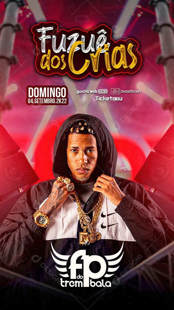 Flyer Show FP do Trem Bala Story Social Media PSD Editável