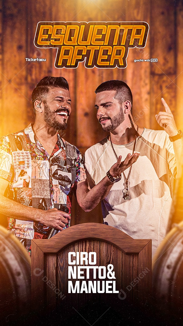 Flyer Show Ciro Netto e Manuel Story Social Media PSD Editável