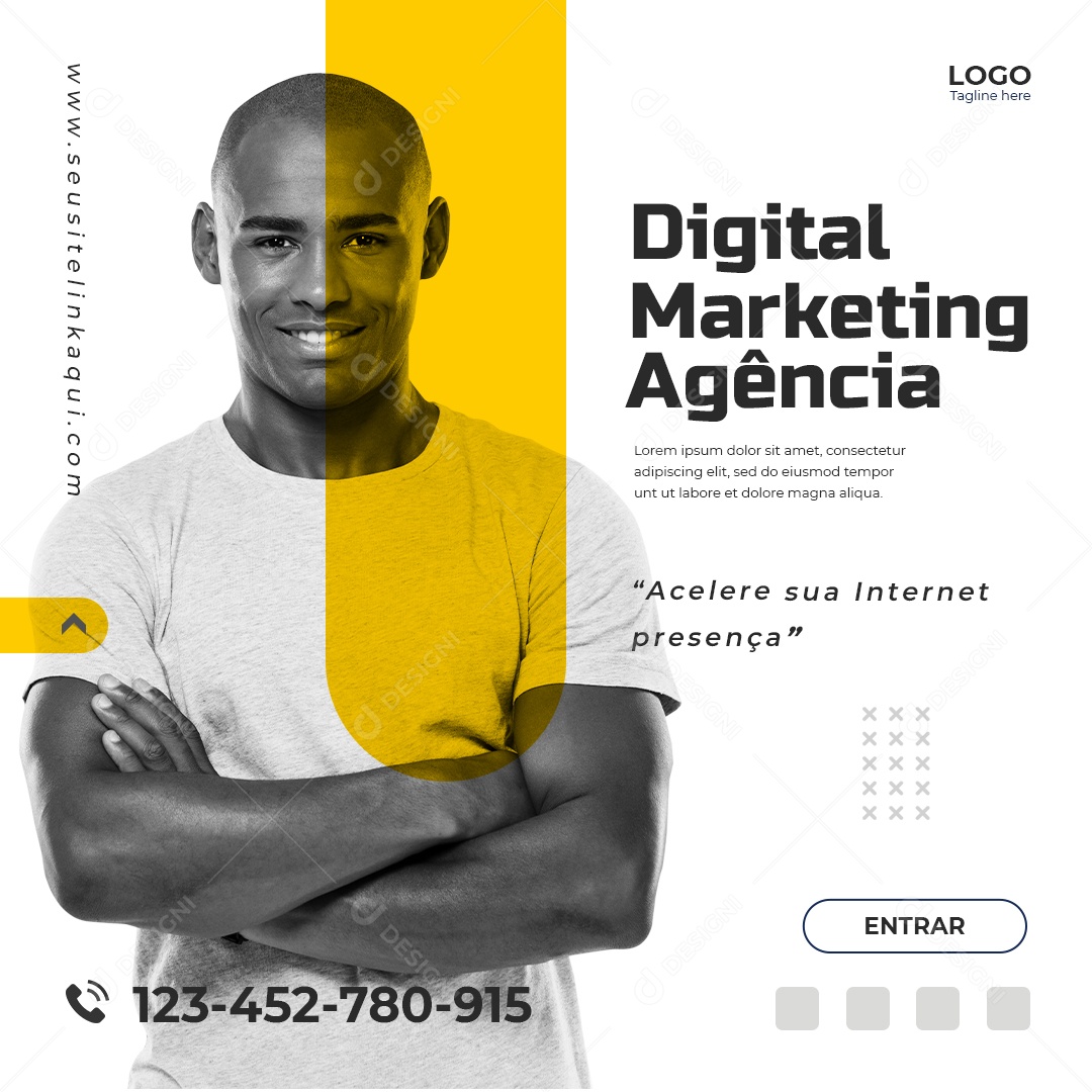 Digital Marketing Agência Social Media PSD Editável