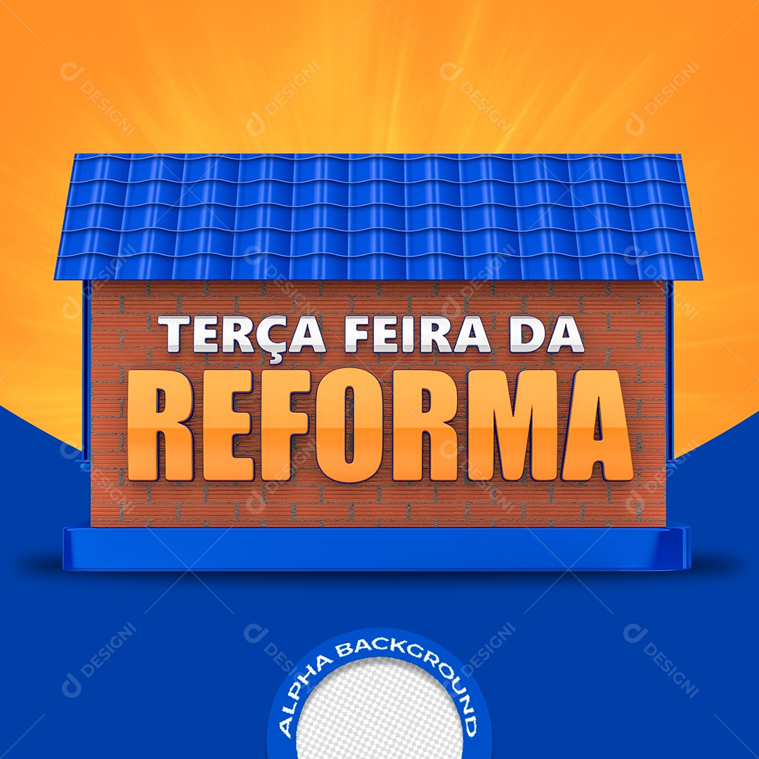 Terça-feira da Reforma Selo 3D PSD